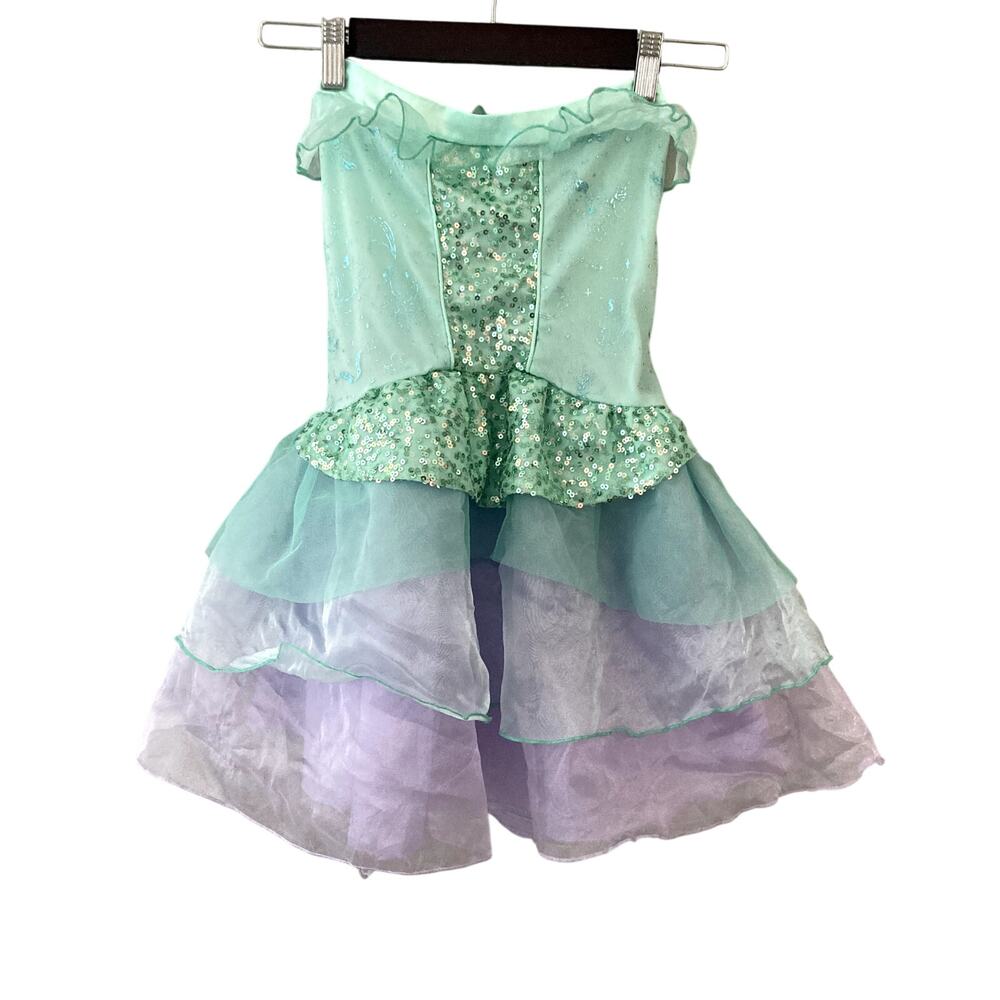 Disney Little Mermaid Ariel Tail Fin Skirt Sequin Halloween Dress Up 5/6